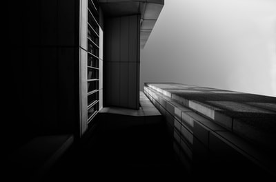 Concrete buildings grayscale images
